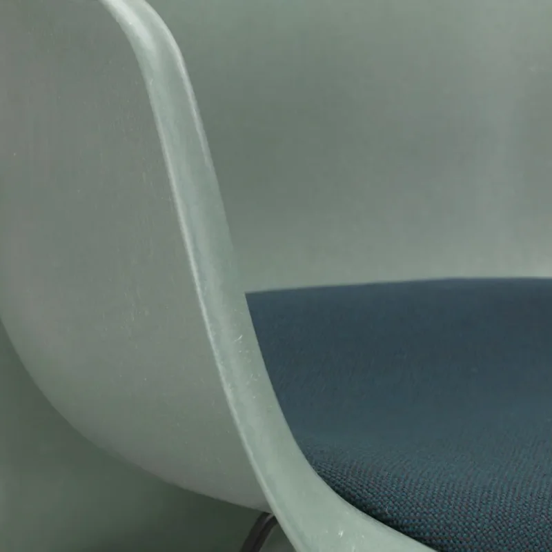 Eames Fiberglass DAR Upholstred seat – Vitra at Mesmetric