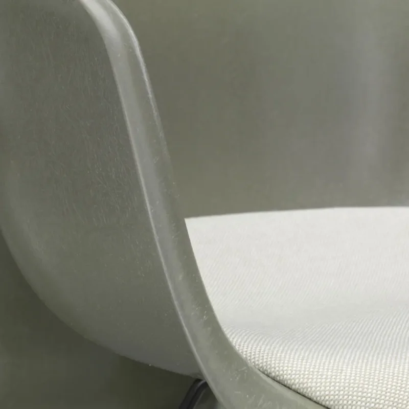 Eames Fiberglass DAR Upholstred seat – Vitra at Mesmetric