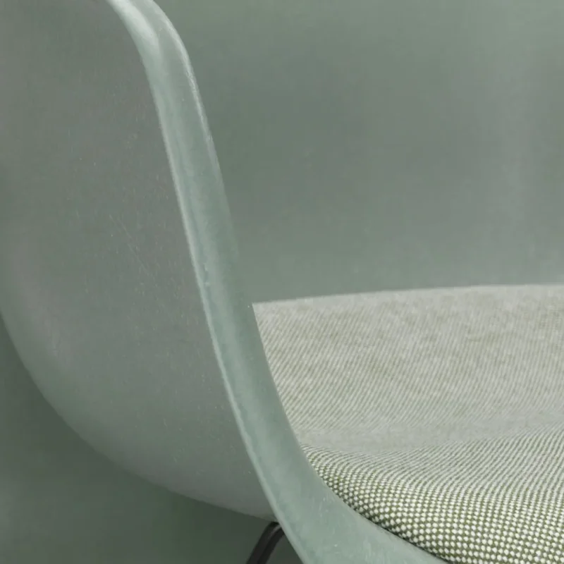 Eames Fiberglass DAR Upholstred seat – Vitra at Mesmetric
