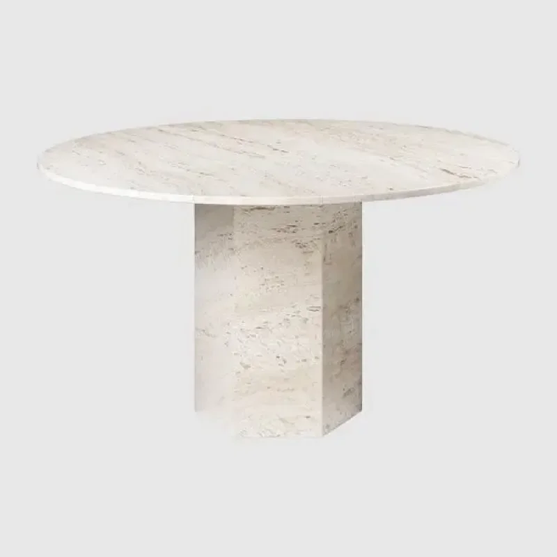 Epic dining table travertine - Gubi.dk w Mesmetric