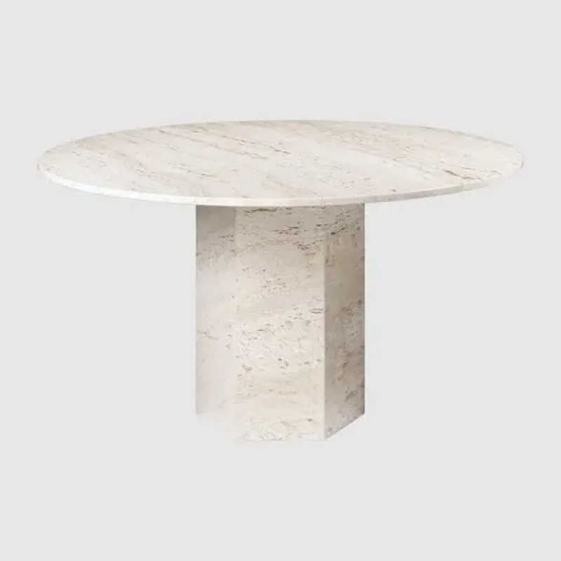 Epic dining table travertine - Gubi.dk w Mesmetric