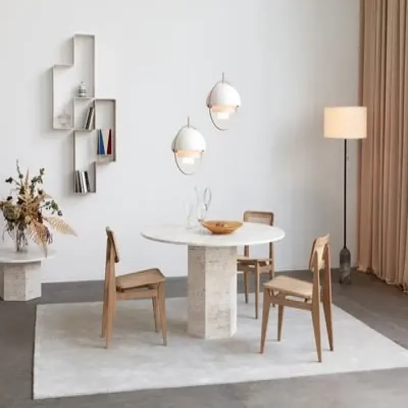 Epic dining table travertine - Gubi.dk w Mesmetric