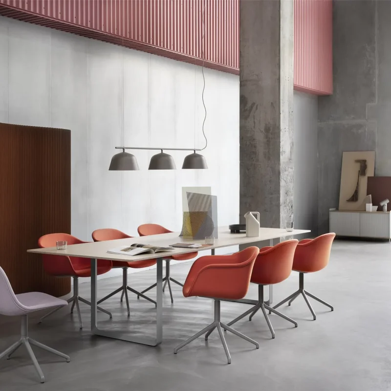Fiber side chair swivel base