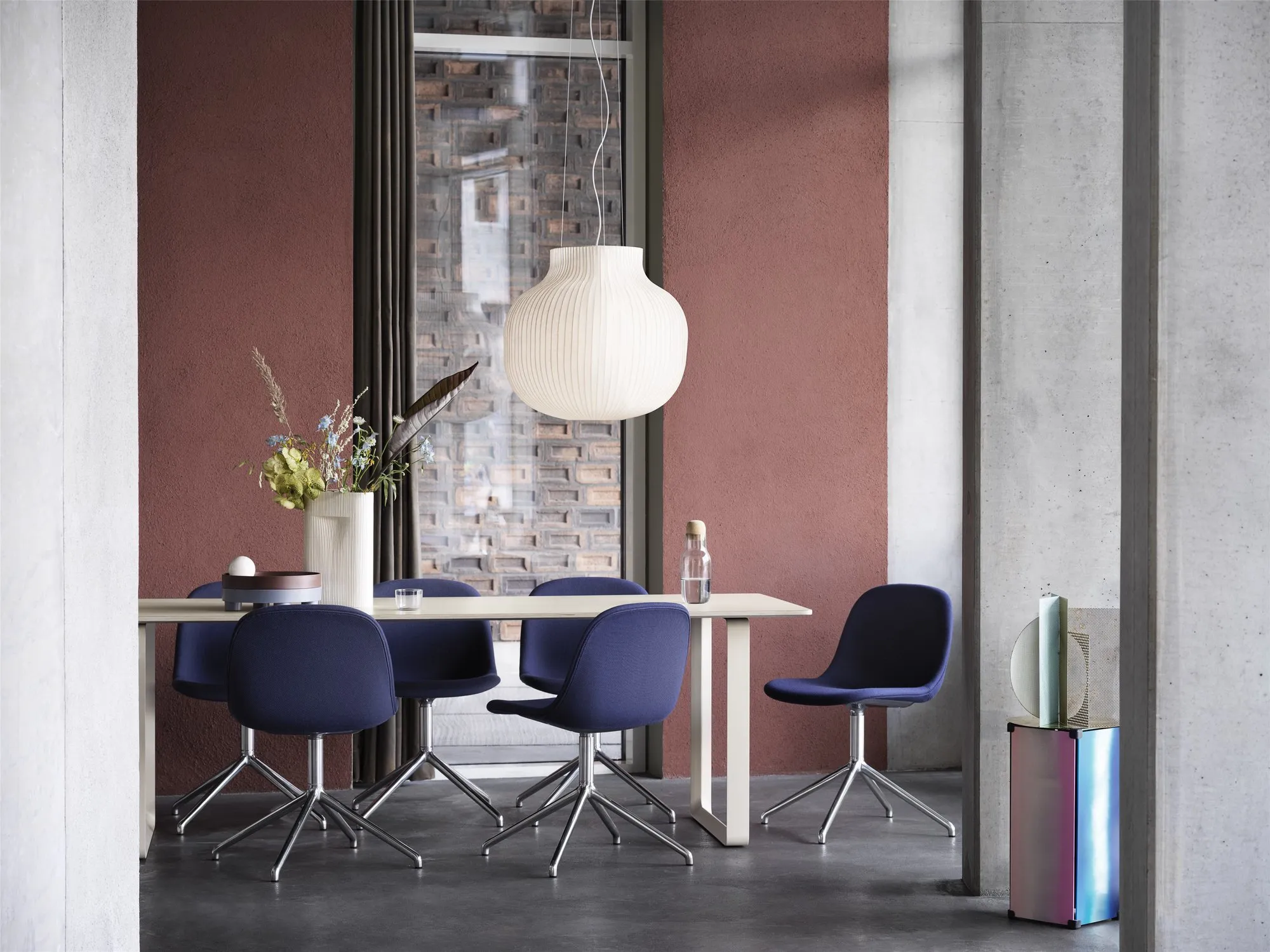 Fiber side chair swivel base