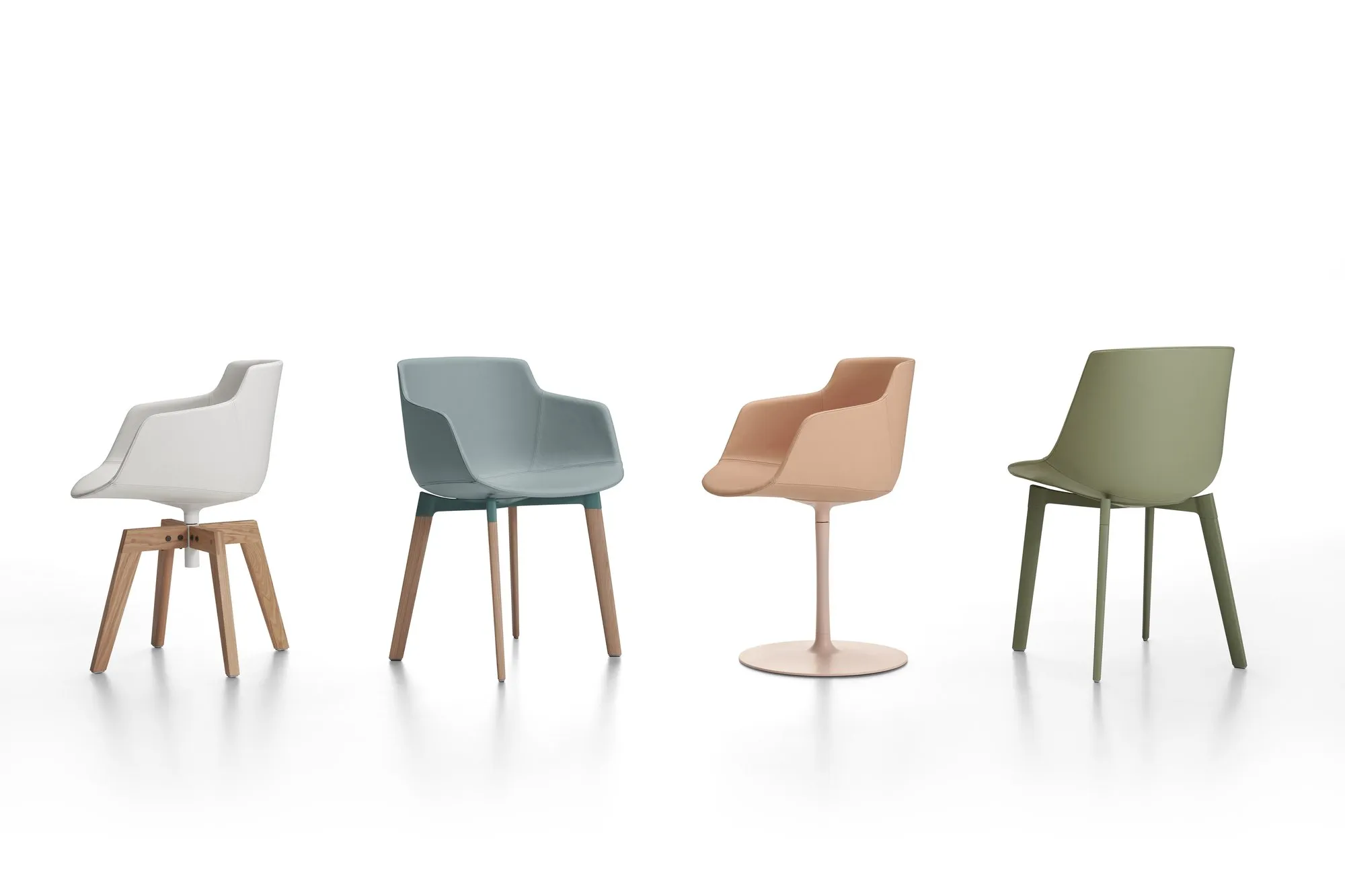 Flow Leather 4-legged Steel Cross Base