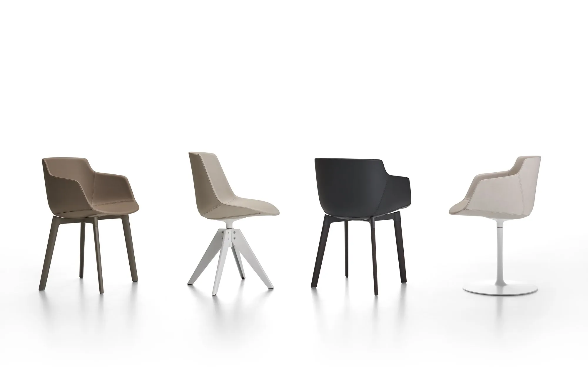 Flow Slim Leather 4-legged Cross Base