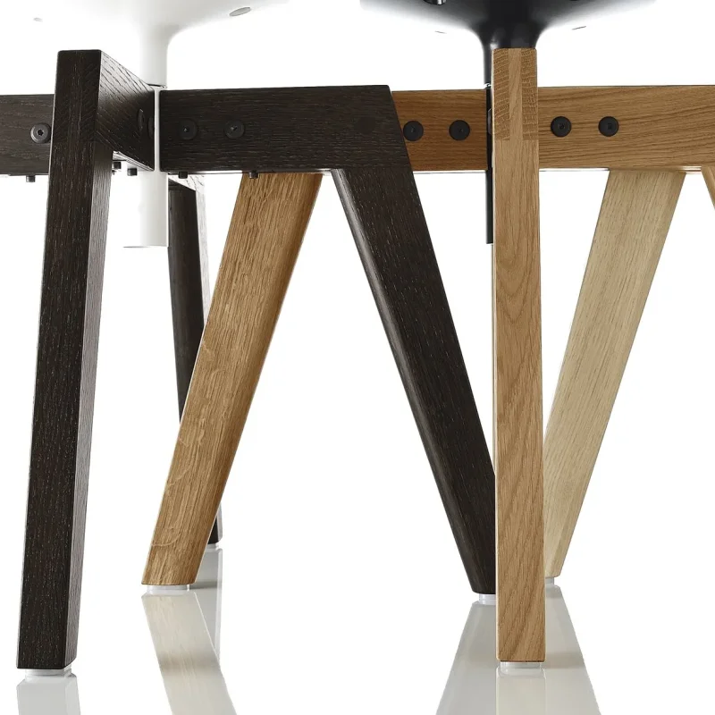 Flow Slim Leather 4-legged Oak Base - MDF Italia w Mesmetric