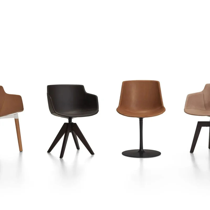 Flow Slim Leather VN 4-legged Steel Base - MDF Italia w Mesmetric