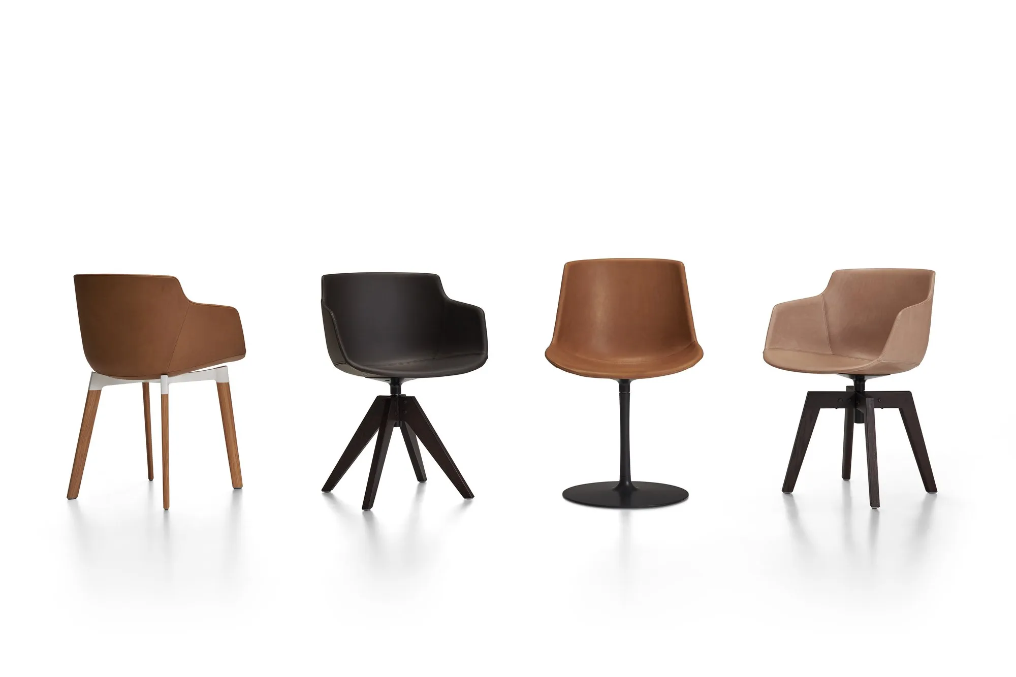 Flow Slim Leather VN 4-legged Steel Base - MDF Italia w Mesmetric