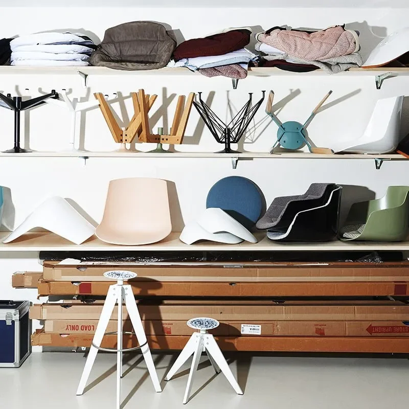 Flow Slim Leather VN 4-legged Steel Base - MDF Italia w Mesmetric