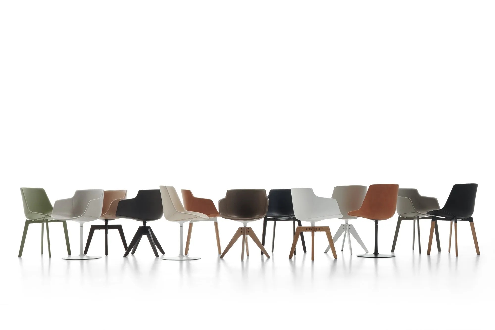 Flow Slim Leather VN 4-legged Steel Base - MDF Italia w Mesmetric