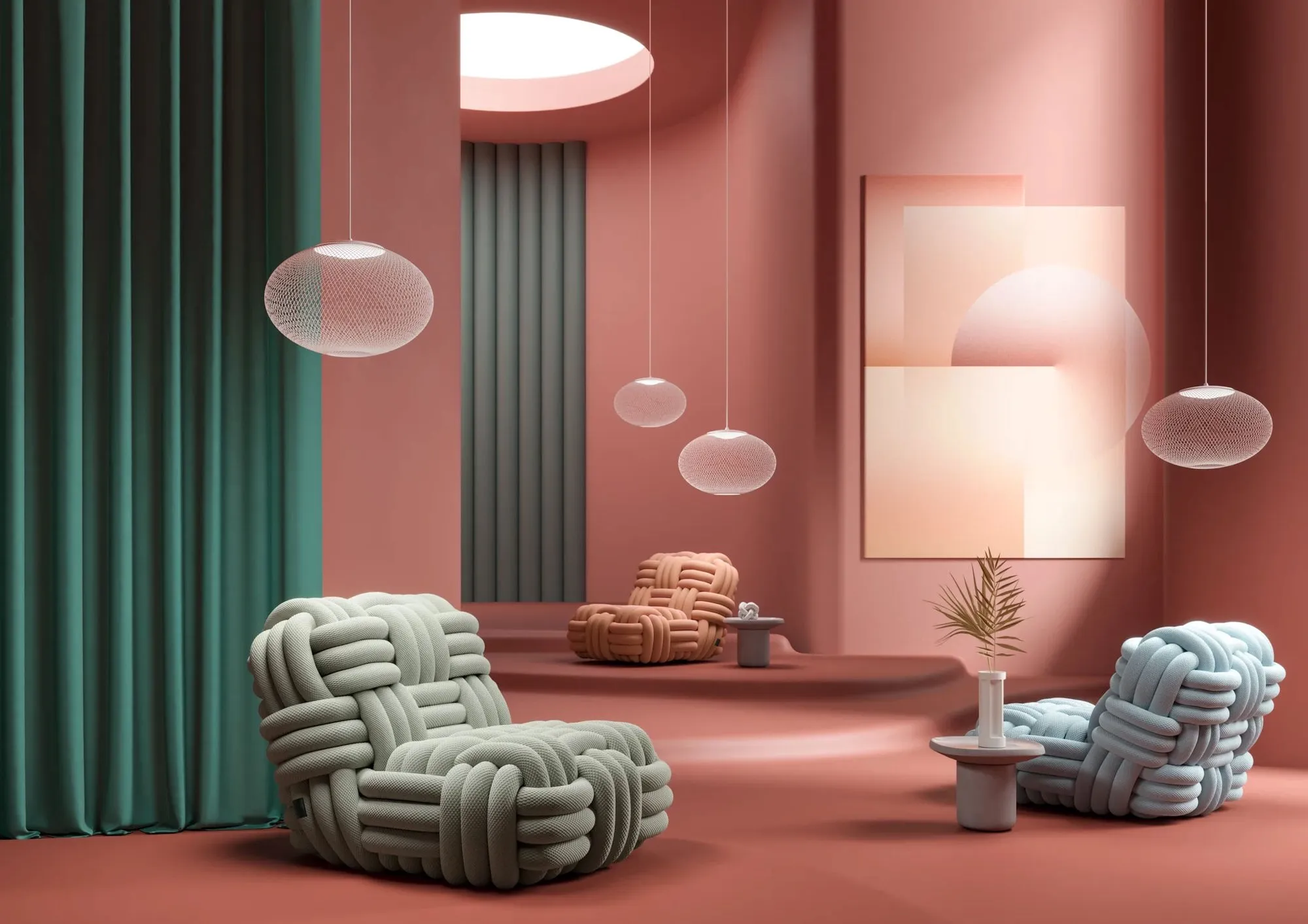 Knitty Lounge Chair - Moooi w Mesmetric