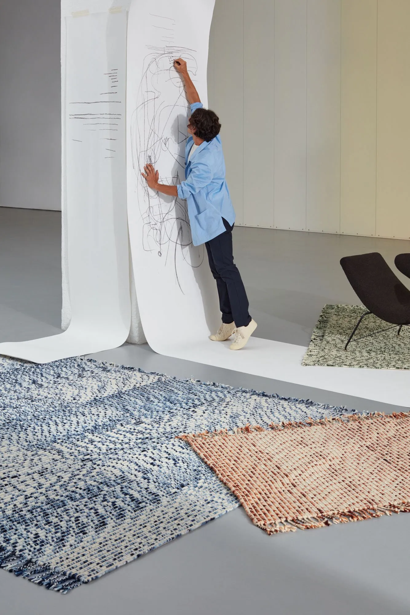 Lines Blue - CC-Tapis w Mesmetric