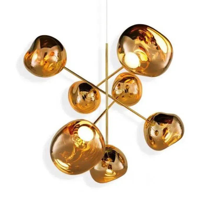 Melt Chandelier Large LED Gold - Tom Dixon w Mesmetric