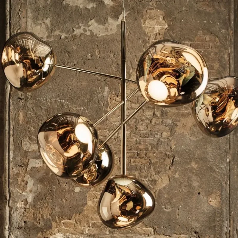 Melt Chandelier Large LED Gold - Tom Dixon w Mesmetric