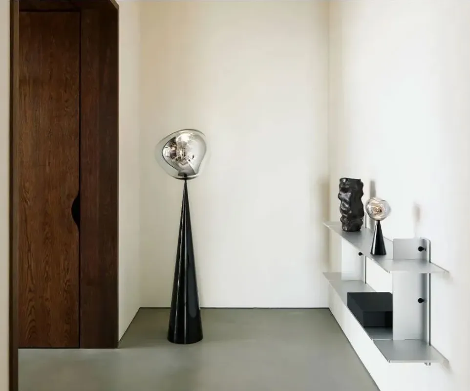 Melt Cone Fat Floor Silver - Tom Dixon w Mesmetric