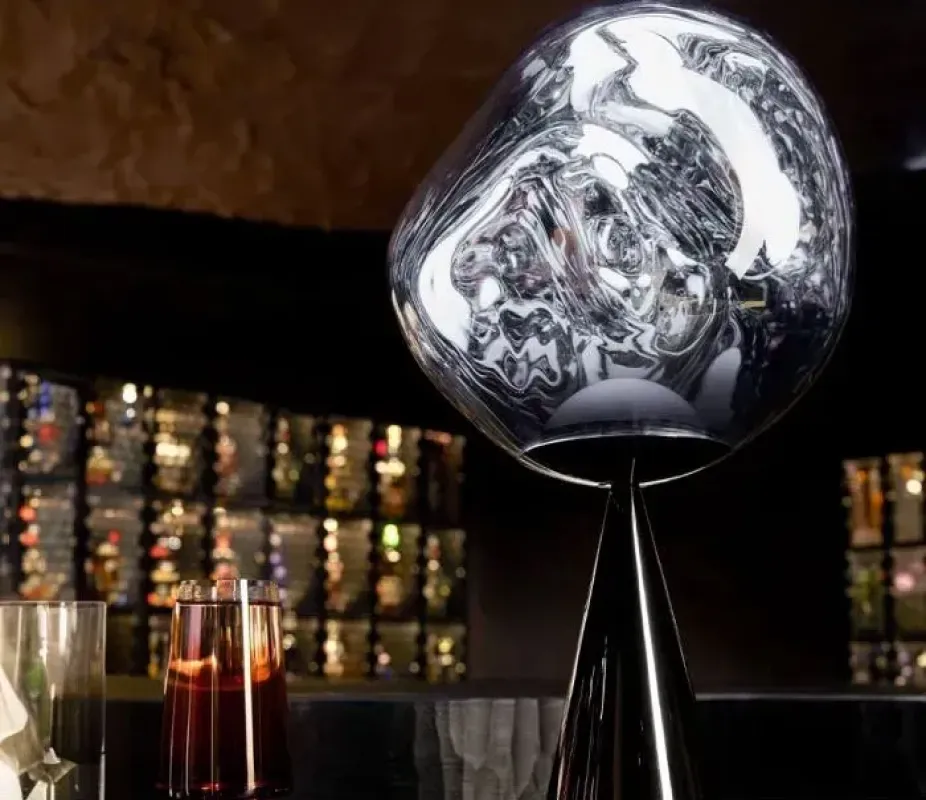 Melt Cone Fat Table Silver - Tom Dixon w Mesmetric