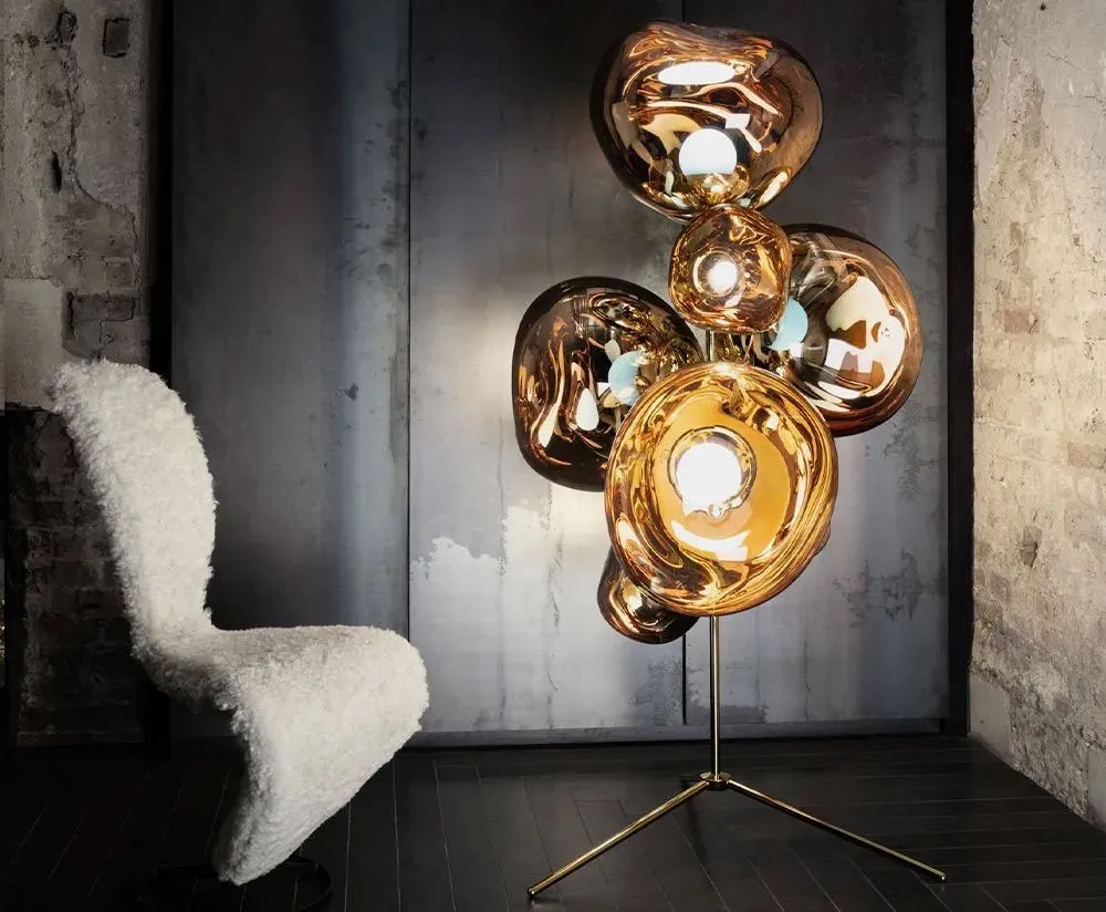 Melt Stand Chandelier Gold - Tom Dixon w Mesmetric