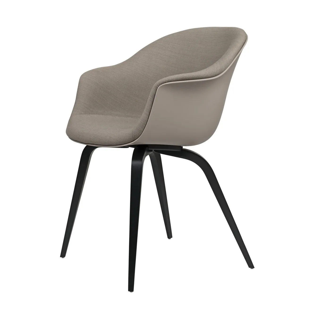 Bat dining wood base front upholstered