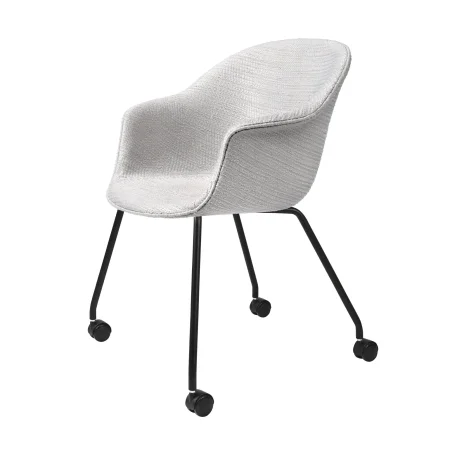 Bat meeting 4 legs w. castors upholstered