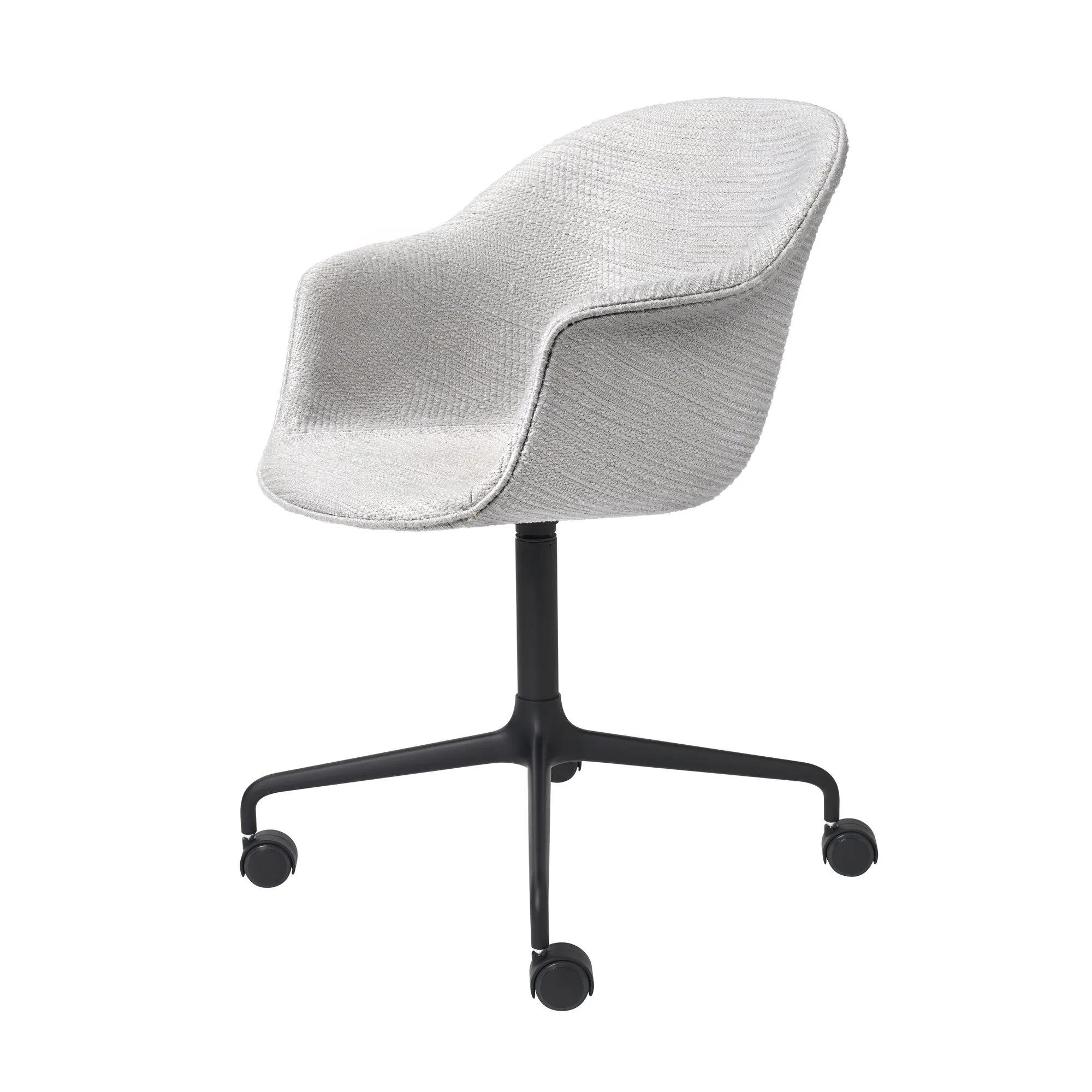 Bat meeting 4-star base w. castors upholstered – Gubi.dk at Mesmetric