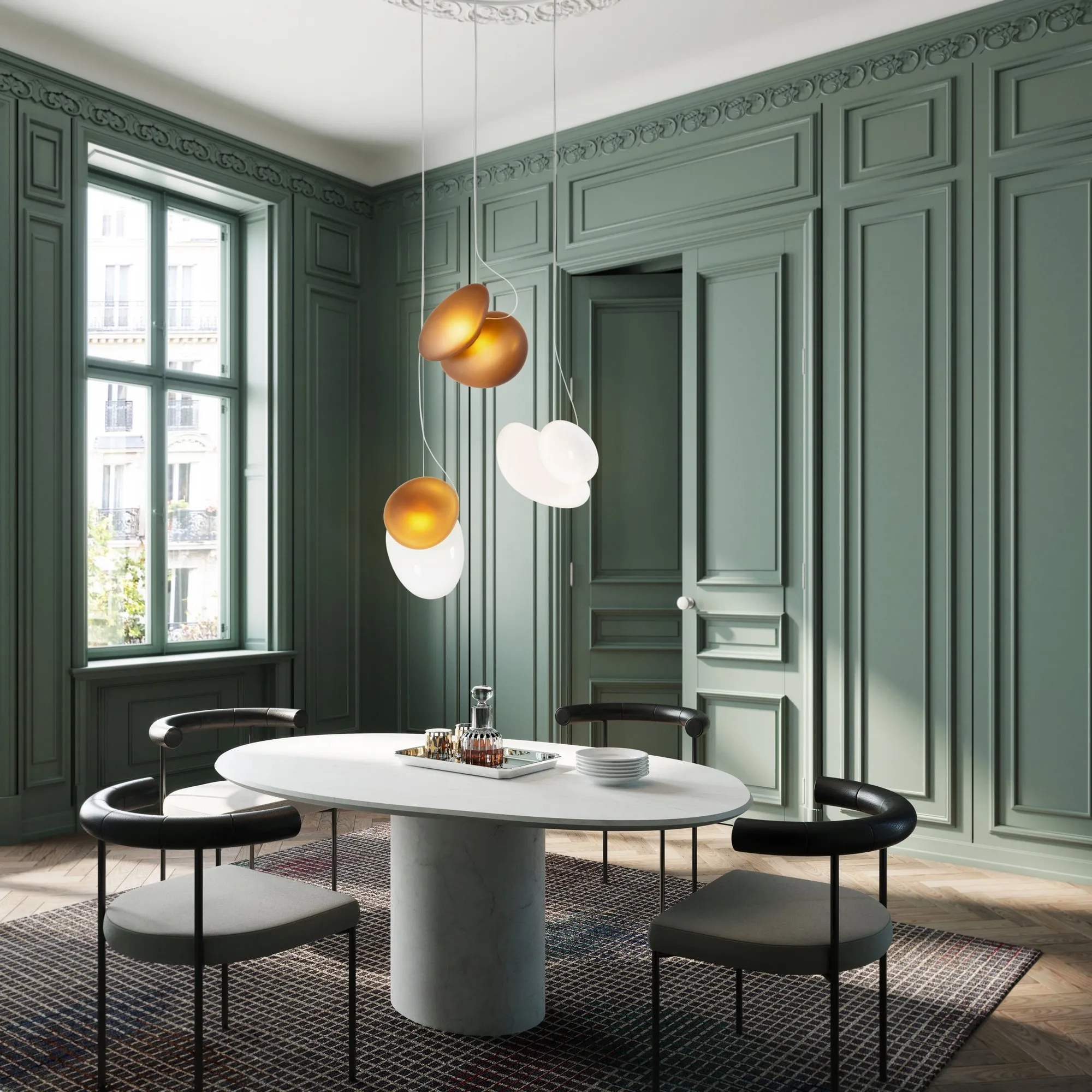Pebble Chandelier - A-n-d w Mesmetric