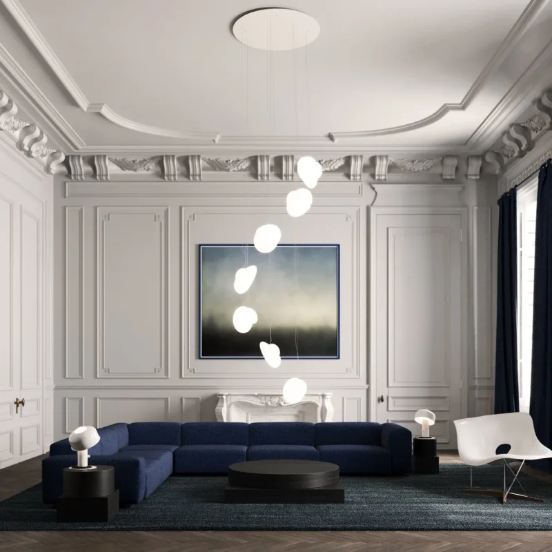 Pebble Chandelier - A-n-d w Mesmetric