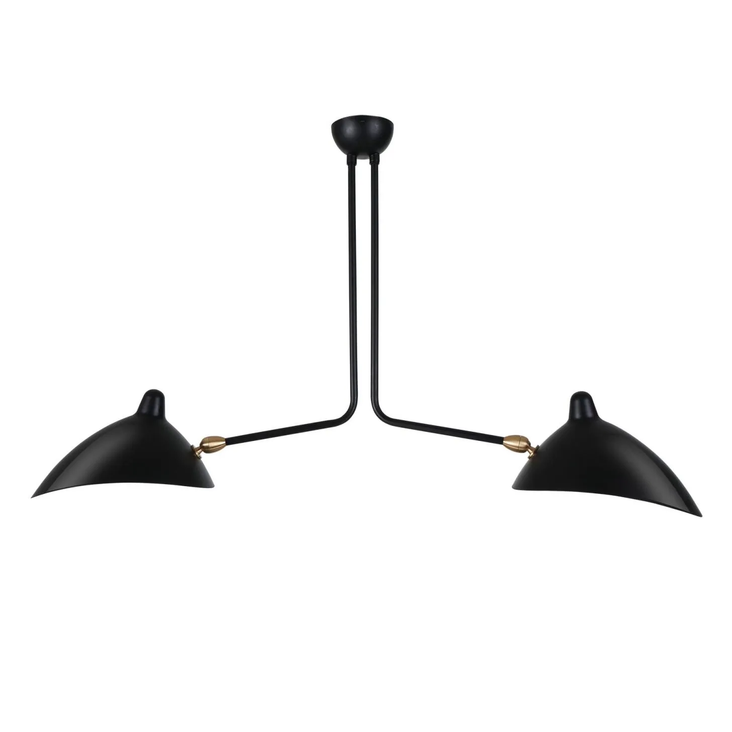 Ceiling lamp - two still arms - Serge Mouille w Mesmetric