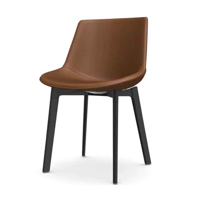 Flow Leather 4-legged Steel Cross Base