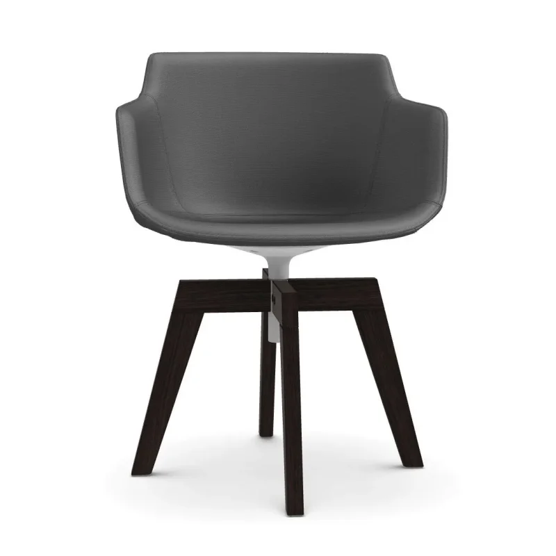 Flow Slim Leather 4-legged Oak Base - MDF Italia w Mesmetric
