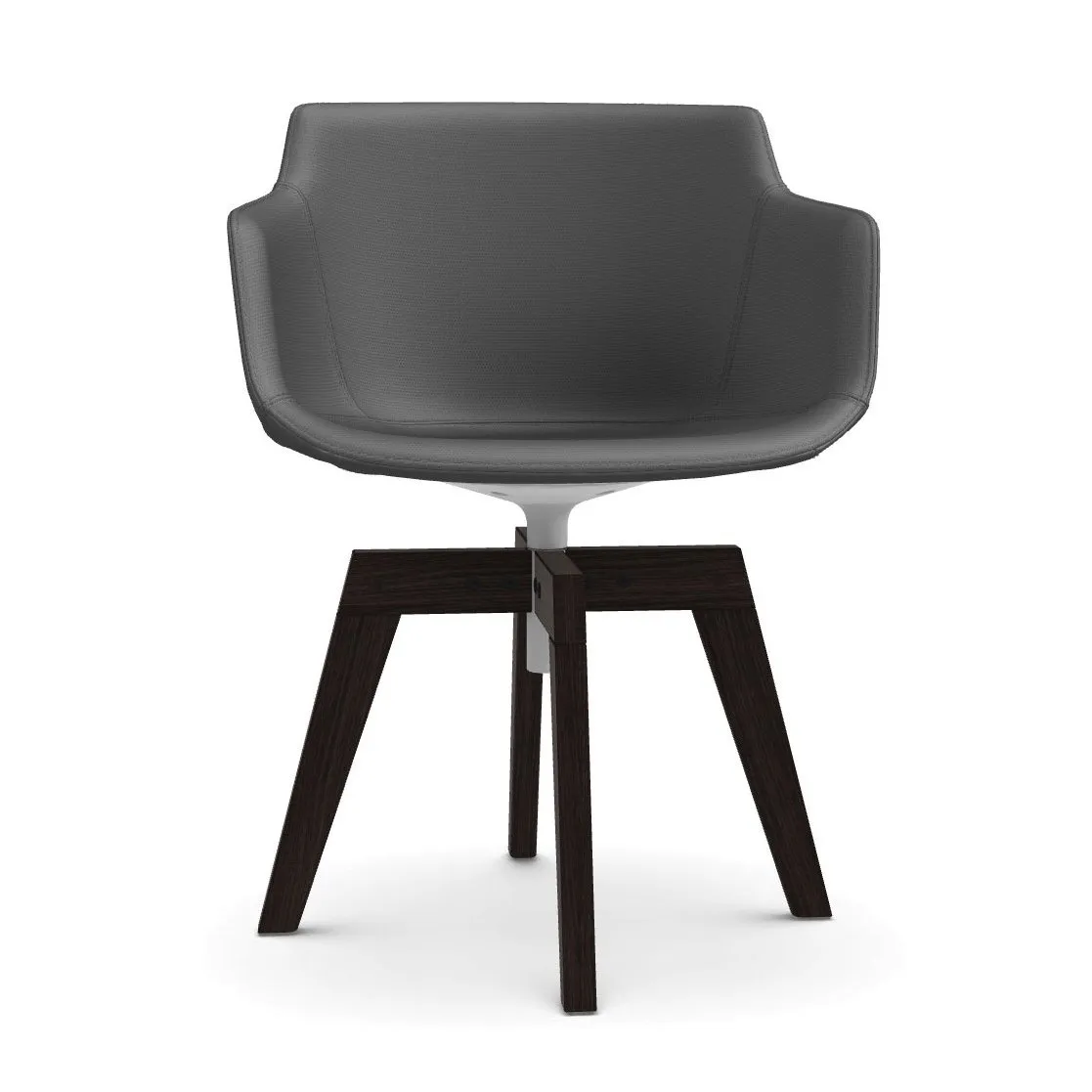 Flow Slim Leather 4-legged Oak Base - MDF Italia w Mesmetric