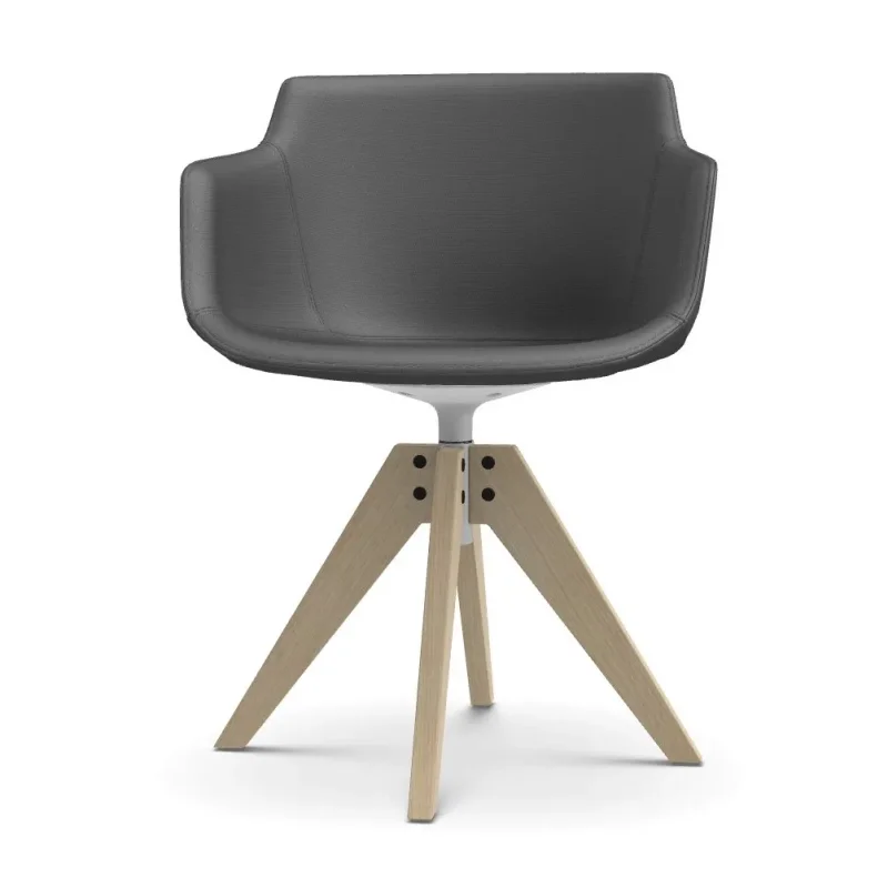 Flow Slim Leather VN 4-legged Oak Base - MDF Italia w Mesmetric