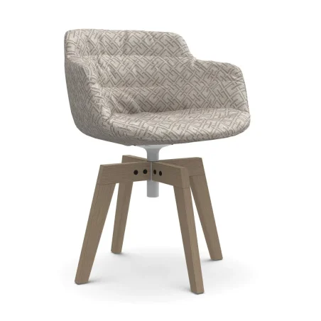 Flow Slim Textile 4-legged Oak Base