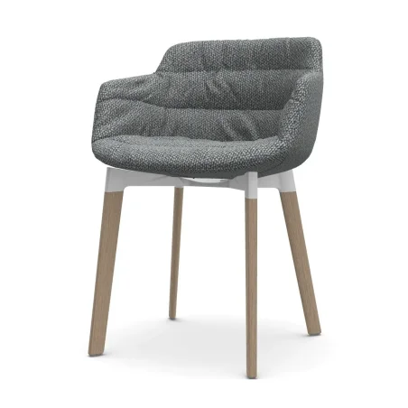Flow Slim Textile 4-legged Oak Cross Base