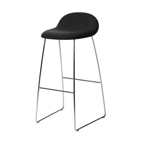 Gubi 3D Bar Stool Sledge-Base Upholstered - Gubi.dk w Mesmetric