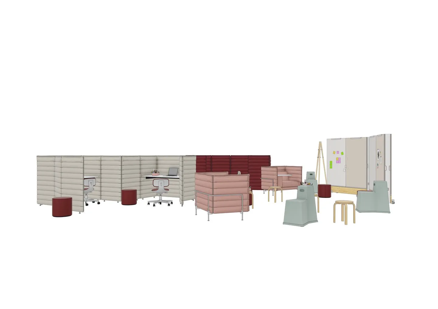 Alcove Work Lowback - Vitra w Mesmetric